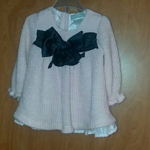 A sweater dress with full underslip.